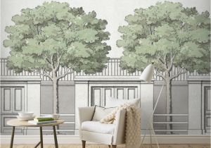 18th Century Wallpaper Murals This Wallpaper Mural Design is Inspired by An Architectural Drawing