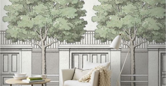 18th Century Wallpaper Murals This Wallpaper Mural Design is Inspired by An Architectural Drawing