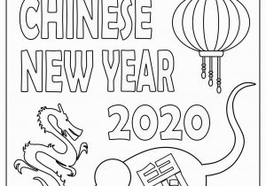 2020 Chinese New Year Coloring Pages Lunar New Year Chinese Year Of the Rat 2020 Symbols
