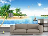 3 Dimensional Wall Murals 3d Wallpaper Custom Non Woven Mural Coconut Palm Beach Scenery Decoration Painting 3d Wall Murals Wallpaper for Walls 3 D Hd Wallpaper A Hd