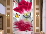 3 Dimensional Wall Murals Cheap Flower House Wallpaper Buy Quality Flowering Hostas