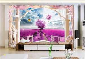 3d Abstract Wall Mural Custom 3d Wallpaper Mural Living Room sofa Tv Backdrop Mural Lavender Balloon Rome Balcony Picture Wallpaper Mural Sticker Home Decor High