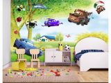 3d Big Tree Wall Mural Custom 3d Silk Mural Wallpaper Big Tree Scenery Fresh Children S Room Cartoon Background Mural Wall Sticker Papel De Parede Designer Wallpaper