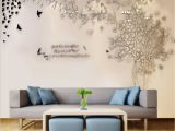 3d Big Tree Wall Mural Us $25 0 3d Crystal Acrylic Couple Tree Wall Stickers Silver Self Adhesive Diy Wall Murals Home Decor Art In Wall Stickers From Home & Garden On