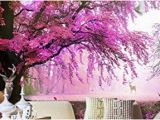 3d Cherry Blossom Wall Mural Art Wall Mural 3d Tapete Wallpaper Custom 3d Wallpaper