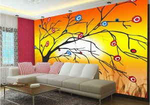 3d Effect Wall Mural Qualität Garantiert Print Mural Wall Full Tree Flowers