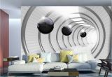 3d Effect Wall Mural Wall Mural Futuristic Tunnel