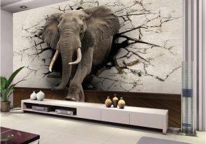 3d Elephant Wall Mural Großhandel Custom 3d Elephant Wandbild Personalisierte Giant