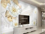 3d Embossed Wall Murals Custom Wallpaper for Walls Roll 3d Embossed Flower Modern Simple Living Room Tv Background Mural Wall Papers Home Decor Background