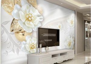3d Embossed Wall Murals Custom Wallpaper for Walls Roll 3d Embossed Flower Modern Simple Living Room Tv Background Mural Wall Papers Home Decor Background