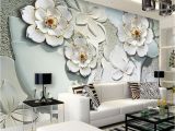 3d Embossed Wall Murals Euorpean 3d Embossed Flower Wall Mural Wallpaper for