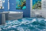 3d Floor Murals for Sale Custom 3d Floor Mural Wallpaper Sea Water Wave Bathroom 3d Floor