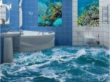 3d Floor Murals for Sale Custom 3d Floor Mural Wallpaper Sea Water Wave Bathroom 3d Floor