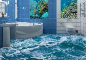 3d Floor Murals for Sale Custom 3d Floor Mural Wallpaper Sea Water Wave Bathroom 3d Floor