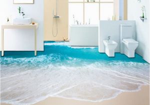 3d Floor Murals for Sale Pvc Self Adhesive Waterproof 3d Floor Murals Sea Wave Bathroom