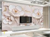 3d Floral Wall Murals Beibehang Custom Wallpaper Romantic 3d Floral Mural Painting Living Room Background Wall Mural Modern Art Wallpaper for Wall 3 D Wallpapers