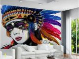 3d Mural Wall Hanging European Indian Style 3d Abstract Oil Painting Wallpaper