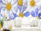 3d Murals On Walls Modern White Blue Wallpapers for Walls 3d Murals nordic Painting Wall Papers Home Decortion Flowers Wallpapers Living Room Mural Pc Wallpaper In Hd Pc