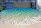 3d Wall and Floor Murals Custom Self Adhesive Floor Mural Wallpaper 3d Seawater