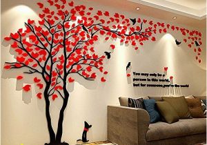 3d Wall Mural Stickers 3d Wall Decals Trees Wall Stickers Decor Acrylic Diy Tv