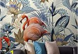 3d Wall Murals for Bedrooms Amazon nordic Tropical Flamingo Wallpaper Mural for