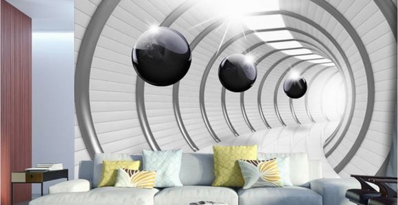 3d Wall Murals for Bedrooms Wall Mural Futuristic Tunnel