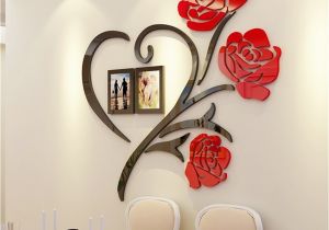 3d Wall Murals for Dining Room Details About 3d Acrylic Wall Sticker Love Rose Frame Art Decor Living Room Home Decal