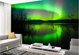 3d Wall Murals for Living Room India northern Lights Mirror