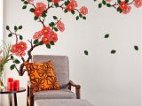 3d Wall Murals for Living Room India Stickerskart Multicolor Floral Branch sofa Living Room Wall Sticker