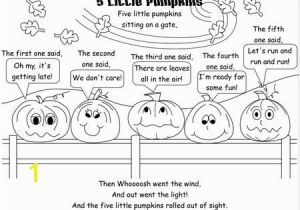5 Little Pumpkins Sitting On A Gate Coloring Page 195 Pumpkin Coloring Pages for Kids