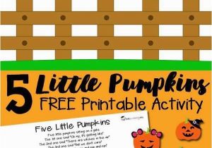 5 Little Pumpkins Sitting On A Gate Coloring Page Free Printable Activities for toddlers Lovely Five Little Pumpkins