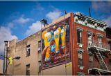 A Building Has A Mural Painted On An Outside Wall Blue Moon Painted Ad In Manhattan