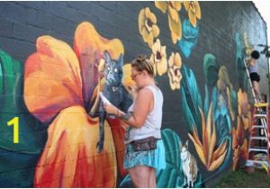 A Building Has A Mural Painted On An Outside Wall Visual Artist Tiffany Clark Has Created 100 Murals In Dayton