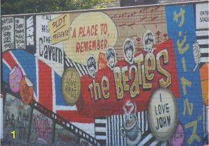 Abbey Road Wall Mural Liverpool Beatles Painting On A Wall Editorial Photo Image Of