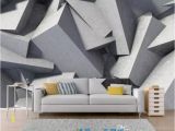 Abstract 3d Wall Murals Custom Abstract Geometry Wallpaper 3d Stereoscopic Art Wall Mural Living Room Bedroom Background Wall Gray Flower Wallpaper Flower Wallpapers From