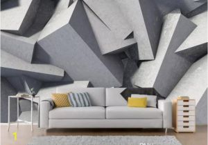 Abstract 3d Wall Murals Custom Abstract Geometry Wallpaper 3d Stereoscopic Art Wall Mural Living Room Bedroom Background Wall Gray Flower Wallpaper Flower Wallpapers From