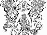 Abstract Elephant Coloring Pages for Adults Elephant Mandala Henna Coloring Page