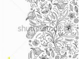 Abstract Flower Coloring Pages for Adults Vector Illustration Of Seamless Pattern with Abstract