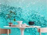 Abstract Wall Murals Wallpaper Aqua Teal Ocean Glitter 1 Wall Mural Wallpaper Abstract In