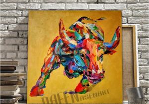 Acrylic Paint for Murals 2019 Hand Painted Oil Painting Canvas Bull Cow Painting