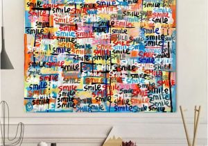 Acrylic Paint for Wall Murals Smile original Painting Portrait Acrylic Painting Wall Art Wall Decor Love Graffiti