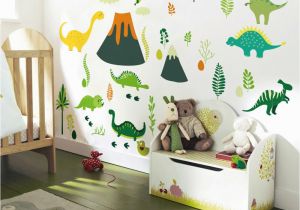 Adhesive Wall Decor Mural Sticker 2019 New Big Stickers Dinosaur Cartoon Diy Wall Decor Kids Room Self Adhesive Waterproof Wallpaper Gift for Children Y Paper Wall Murals