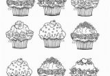 Adult Coloring Pages Cupcakes Printable Cupcake Coloring Pages Party Ideas Pinterest