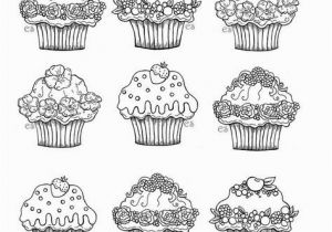 Adult Coloring Pages Cupcakes Printable Cupcake Coloring Pages Party Ideas Pinterest