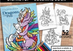 Adult Coloring Pages Dragons Dragons with Pets Coloring Book Kids Adult Coloring