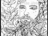 Adult Coloring Pages for Men Bearded Man Coloring Page for Adults Products