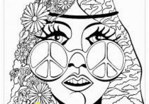 Adult Coloring Pages Hippie Coloring Psychedelic Girl butterfly Adult Coloring
