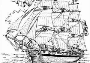 Adult Coloring Pages Nautical Full Rigged Ship Ships