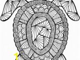 Advanced Coloring Pages Of Animals Detailed Sea Turtle Advanced Coloring Page