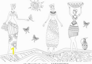 African American Black Girl Coloring Pages Royalty Free Floral Vases Color Page Stock S